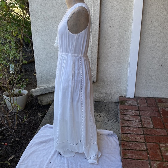 Madewell beautiful maxi gauzy dress w/ flowy appeal and crochet accent & pockets - Picture 6 of 16